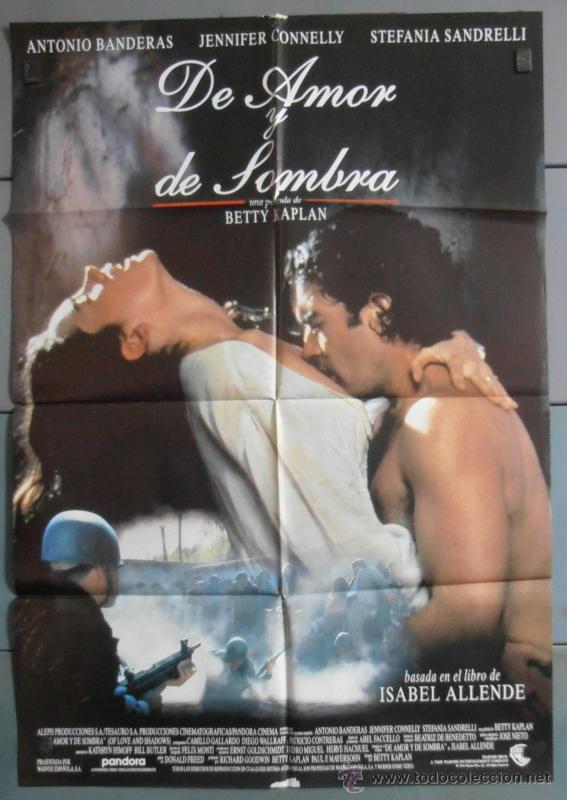 Cine: DE AMOR Y DE SOMBRA,A.BANDERAS CARTEL DE CINE ORIGINAL 70x100 APROX (3847)