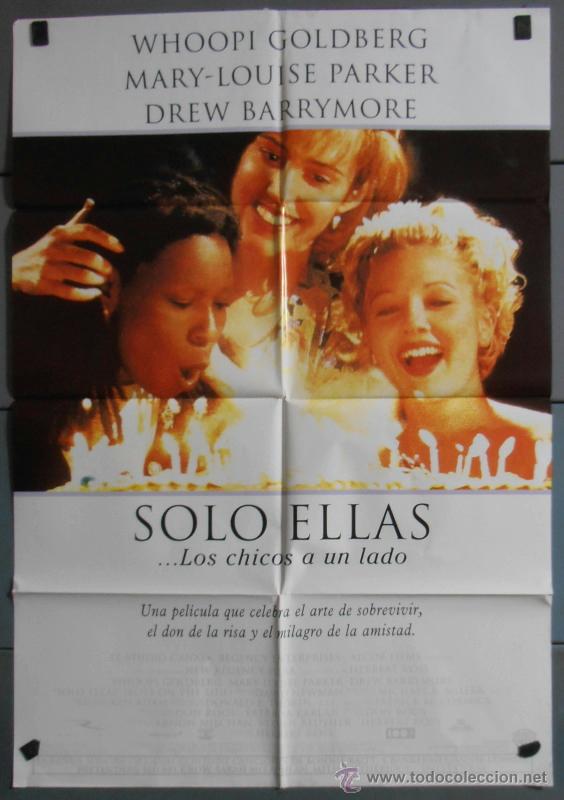 Kino: SOLO ELLAS... LOS CHICOS A UN LADO,WHOOPI GOLDBERG CARTEL DE CINE ORIGINAL 70x100 APROX (3852)