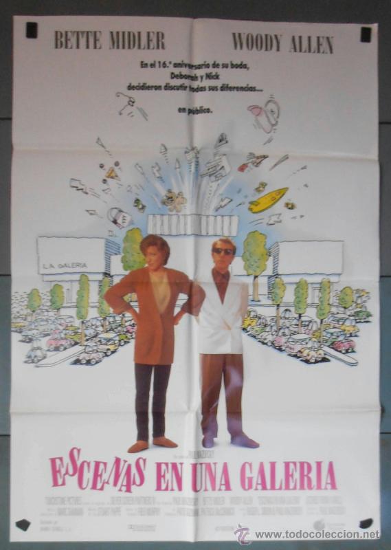 Kino: ESCENAS EN UNA GALERIA,WOODY ALLEN CARTEL DE CINE ORIGINAL 70x100 APROX (3891)