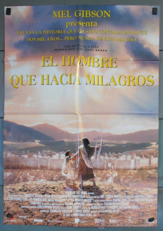 Cine: EL HOMBRE QUE HACIA MILAGROS, CARTEL DE CINE ORIGINAL 70x100 APROX (3991)