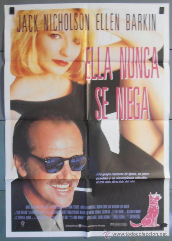 Kino: ELLA NUNCA SE NIEGA,JACK NICHOLSON CARTEL DE CINE ORIGINAL 70x100 APROX (4381)