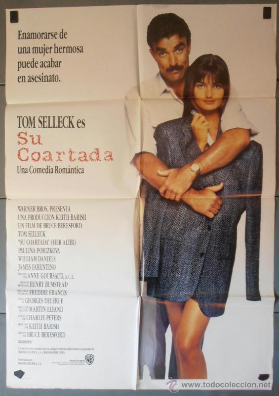 Kino: SU COARTADA, CARTEL DE CINE ORIGINAL 70x100 APROX (4526)