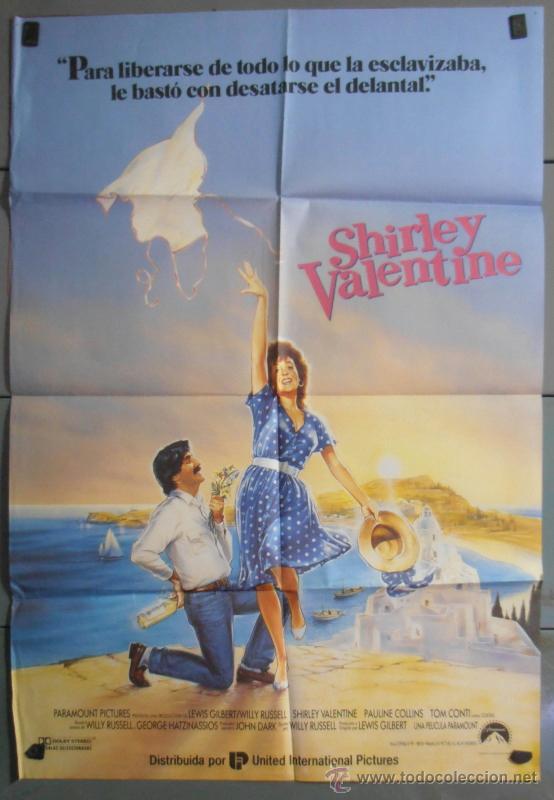 Kino: SHIRLEY VALENTINE, CARTEL DE CINE ORIGINAL 70x100 APROX (4611)