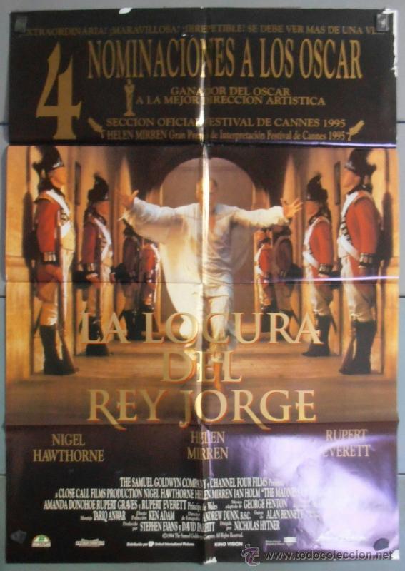 Cin&eacute;ma: LA LOCURA DEL REY JORGE, CARTEL DE CINE ORIGINAL 70x100 APROX (4791)