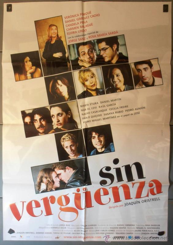 Cinema: SIN VERG&Uuml;ENZA,VERONICA FORQUE, CANDELA PE&Ntilde;A CARTEL DE CINE ORIGINAL 70x100 APROX (5090)