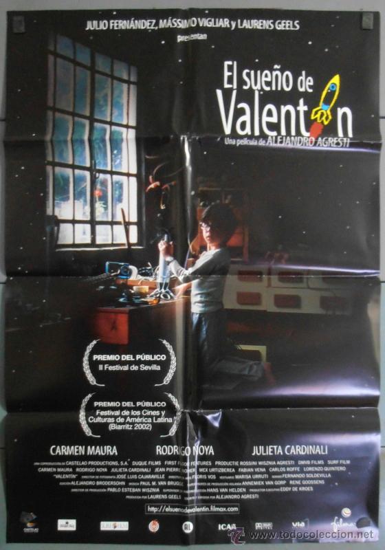 Cin&eacute;ma: EL SUE&Ntilde;O DE VALENTIN,CARMEN MAURA CARTEL DE CINE ORIGINAL 70x100 APROX (5260)