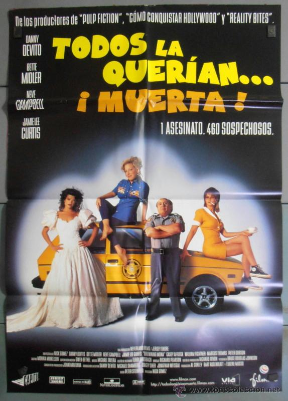 Cinema: TODOS LA QUERIAN... &iexcl;MUERTA!, CARTEL DE CINE ORIGINAL 70x100 APROX (5429)
