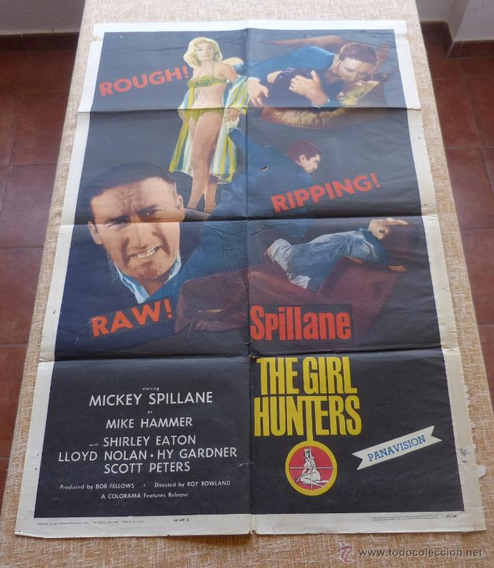 Cinema: The Girl Hunters P&oacute;ster original de la pel&iacute;cula, Original, Doblado, a&ntilde;o 1963, Hecho en U.S.A.