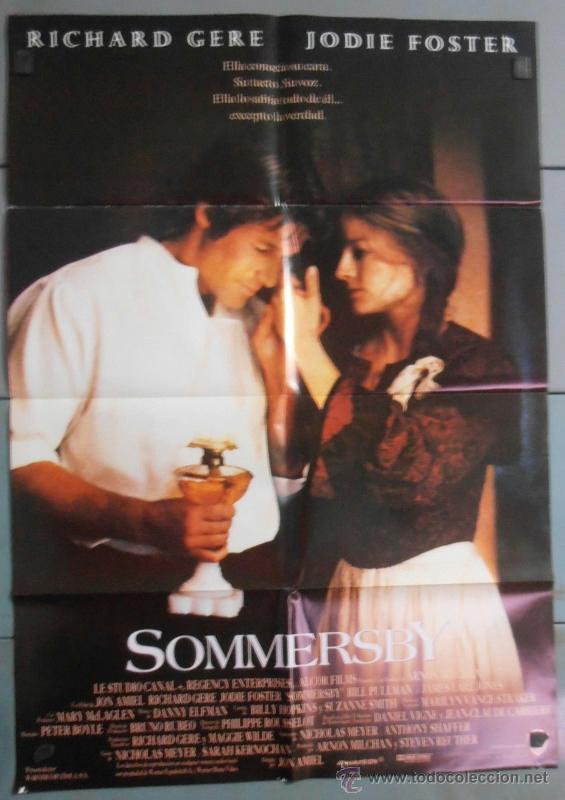 Cin&eacute;ma: SOMMERSBY,RICHARD GERE, JODIE FOSTER CARTEL DE CINE ORIGINAL 70x100 APROX (5943)
