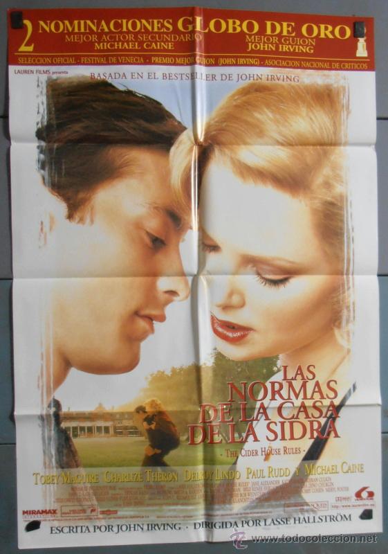 Cin&eacute;ma: LAS NORMAS DE LA CASA DE LA SIDRA,MICHAEL CAINE CARTEL DE CINE ORIGINAL 70x100 APROX (6103)