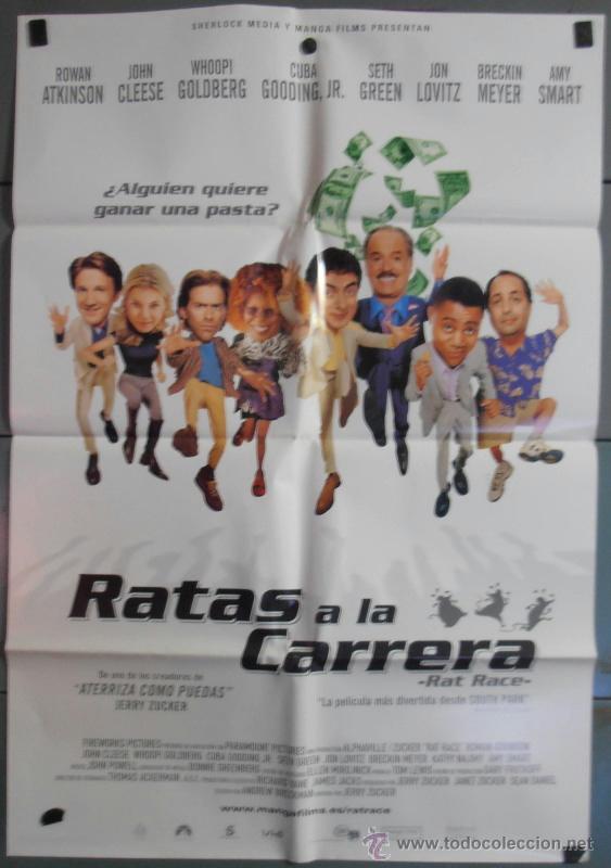 Cine: RATAS A LA CARRERA, CARTEL DE CINE ORIGINAL 70x100 APROX (6637)