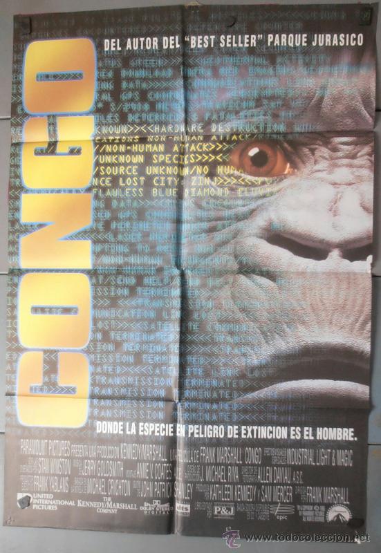 Cinema: CONGO, CARTEL DE CINE ORIGINAL 70x100 APROX (6954)