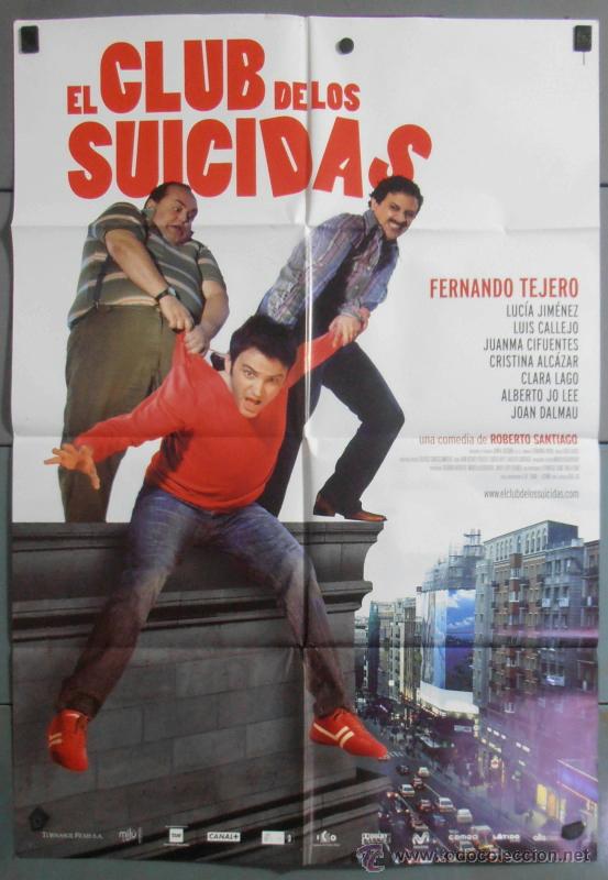 Cine: EL CLUB DE LOS SUICIDAS, CARTEL DE CINE ORIGINAL 70x100 APROX (7412)