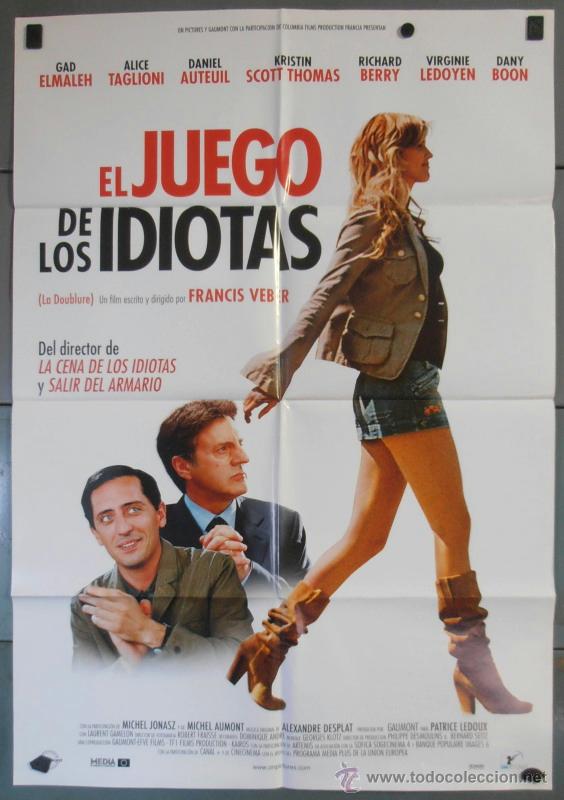 Kino: EL JUEGO DE LOS IDIOTAS, CARTEL DE CINE ORIGINAL 70x100 APROX (8307)