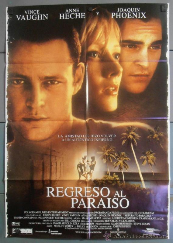 Cinema: REGRESO AL PARAISO, CARTEL DE CINE ORIGINAL 70x100 APROX (9485)