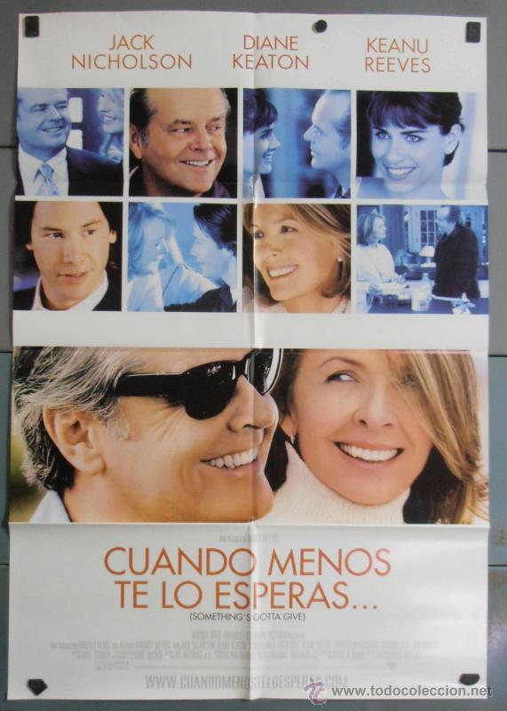 Cin&eacute;ma: CUANDO MENOS TE LO ESPERAS, CARTEL DE CINE ORIGINAL 70x100 APROX (9680)