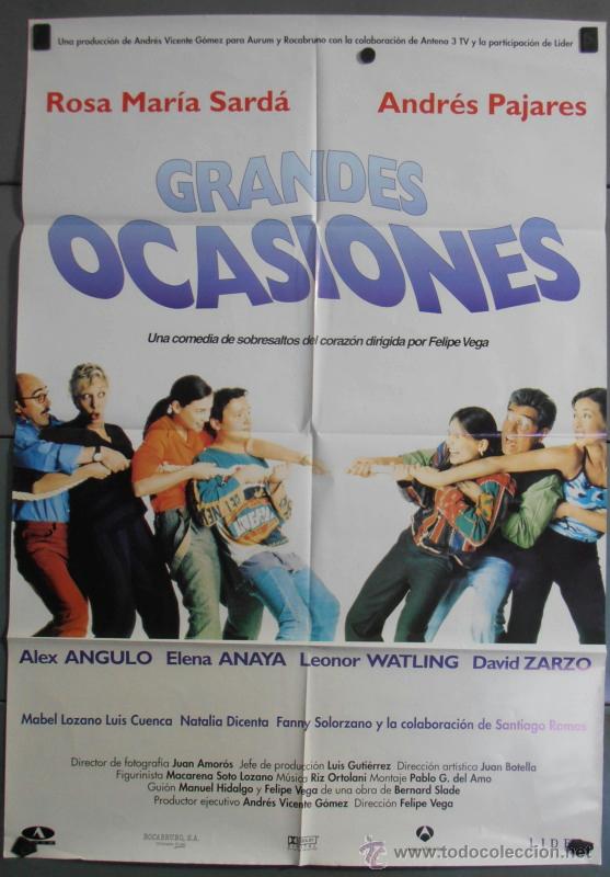 Cin&eacute;ma: GRANDES OCASIONES,PAJARES, ROSA MARIA SARDA CARTEL DE CINE ORIGINAL 70x100 APROX (9829)