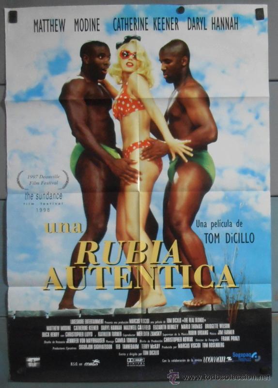Cin&eacute;ma: UNA RUBIA AUTENTICA, CARTEL DE CINE ORIGINAL 70x100 APROX (10154)