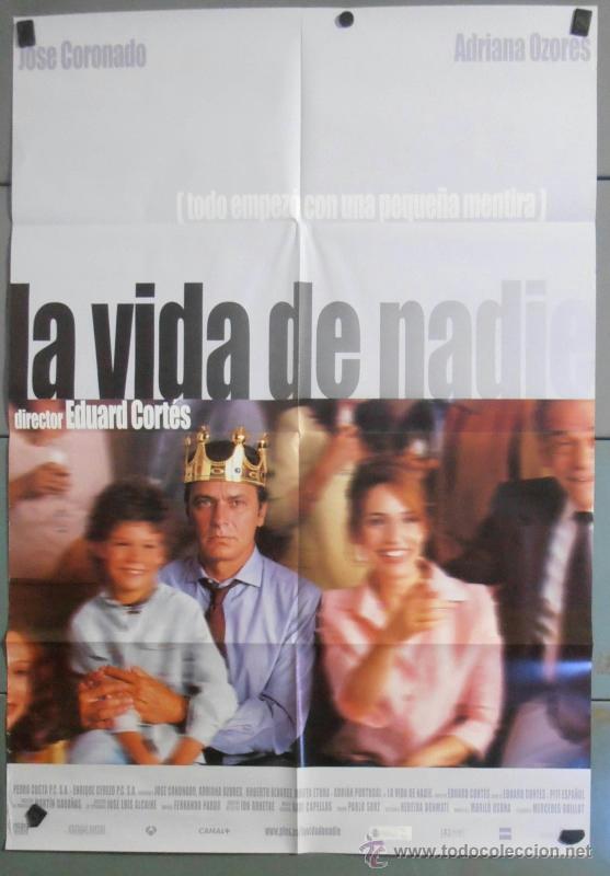 Cin&eacute;ma: LA VIDA DE NADIE, CARTEL DE CINE ORIGINAL 70x100 APROX (10171)