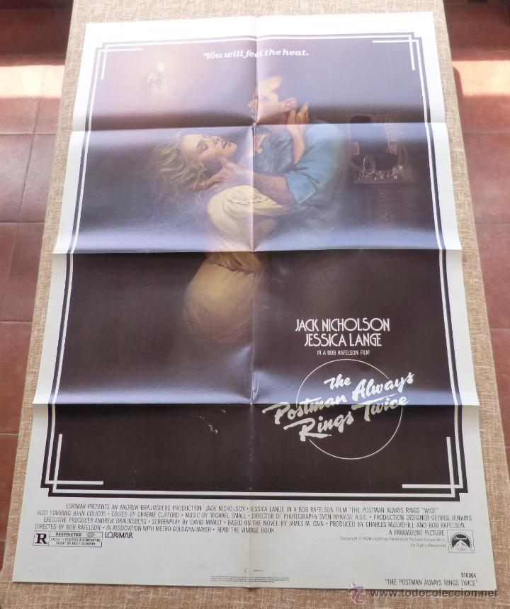 Kino: The Postman Always Rings Twice P&oacute;ster original de la pel&iacute;cula, Original, Doblado, a&ntilde;o 1981, U.S.A.