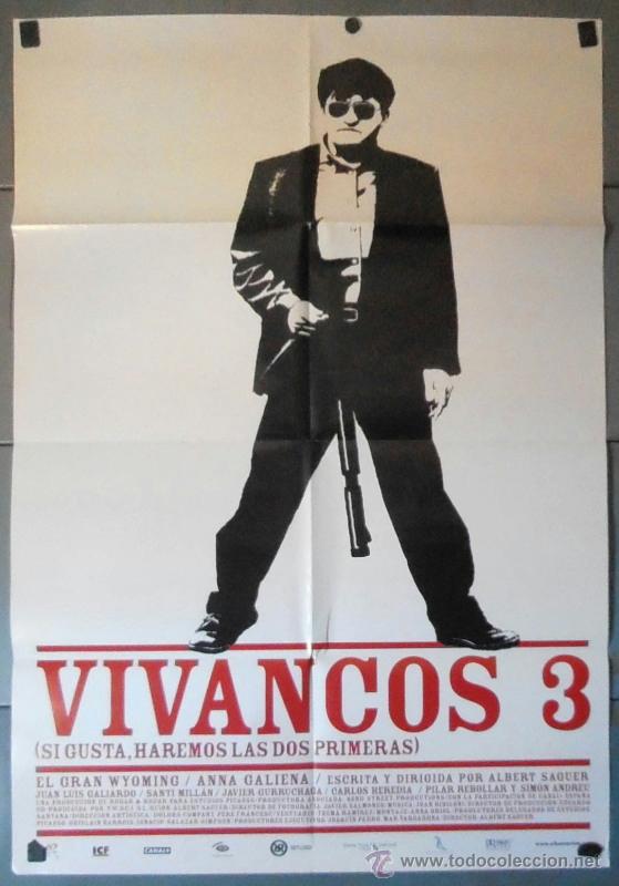Cine: VIVANCOS 3, CARTEL DE CINE ORIGINAL 70x100 APROX (10980)