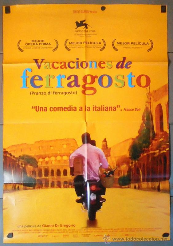Cine: VACACIONES DE FERRAGOSTO, CARTEL DE CINE ORIGINAL 70x100 APROX (11028)
