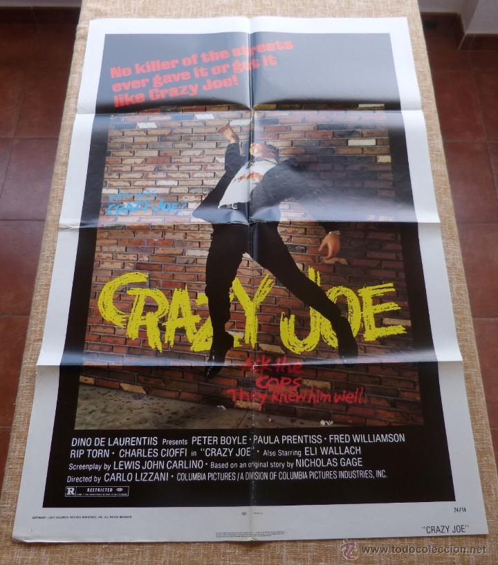 Kino: Crazy Joe P&oacute;ster original de la pel&iacute;cula, Original, Doblado, a&ntilde;o 1974, Hecho en U.S.A., Peter Boyle