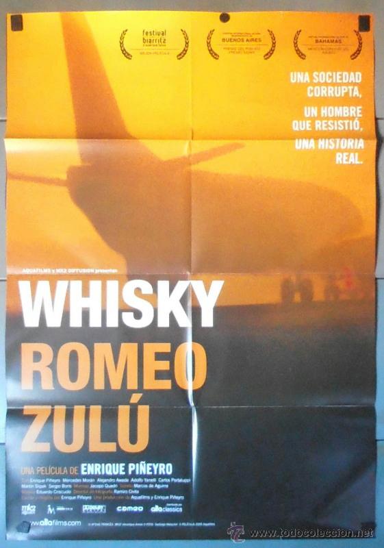 Cinema: WHISKY ROMEO ZUL&Uacute;, CARTEL DE CINE ORIGINAL 70x100 APROX (11274)