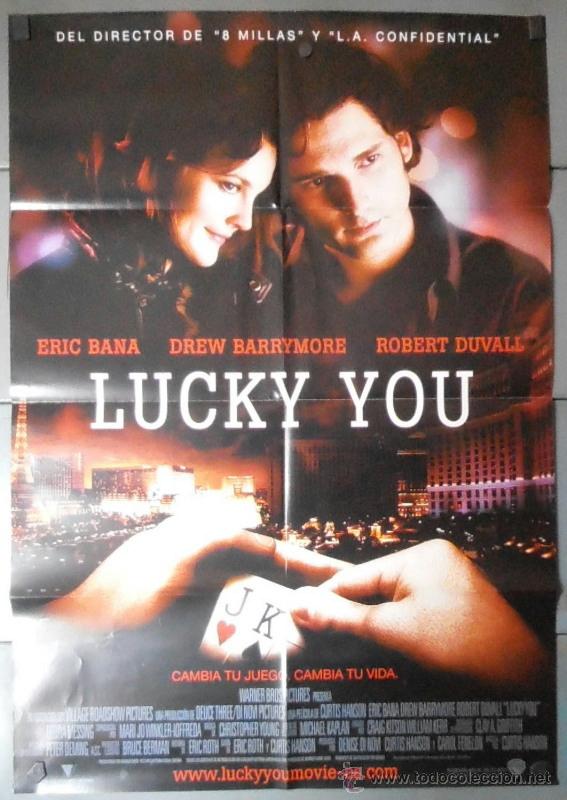 Cine: LUCKY YOU, CARTEL DE CINE ORIGINAL 70x100 APROX (11384)
