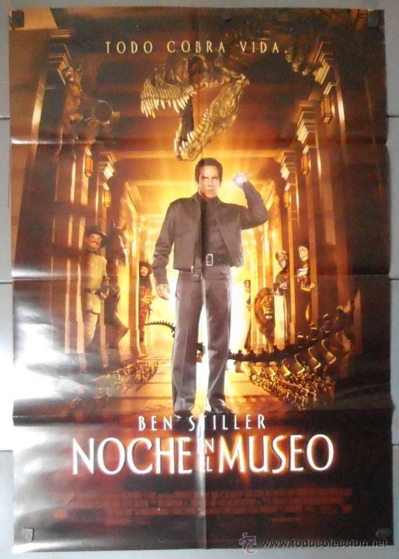 Cine: NOCHE EN EL MUSEO, CARTEL DE CINE ORIGINAL 70x100 APROX (11413)