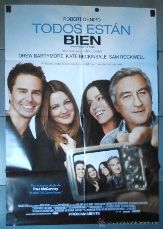 Cine: TODOS EST&Aacute;N BIEN, CARTEL DE CINE ORIGINAL 70x100 APROX (11581)
