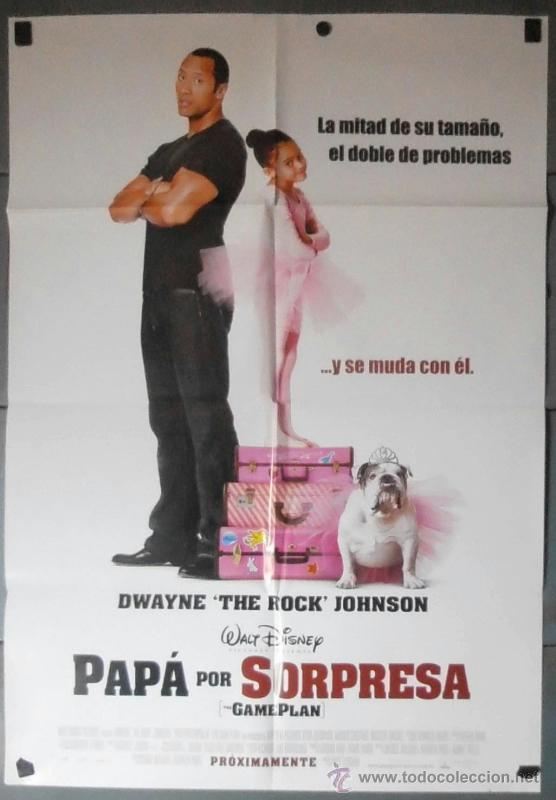 Cine: PAP&Aacute; POR SORPRESA., CARTEL DE CINE ORIGINAL 70x100 APROX (11647)