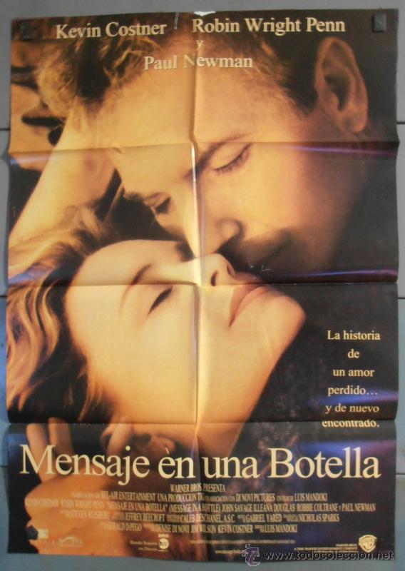 Cinema: MENSAJE EN UNA BOTELLA,CARTEL DE CINE ORIGINAL 70x100 cm CON ALGUN DEFECTO A 1&euro;,VER FOTO (4675)