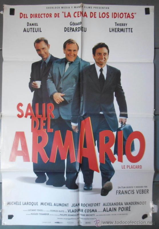 Cine: SALIR DEL ARMARIO,CARTEL DE CINE ORIGINAL 70x100 cm CON ALGUN DEFECTO A 1&euro;,VER FOTO (5198)