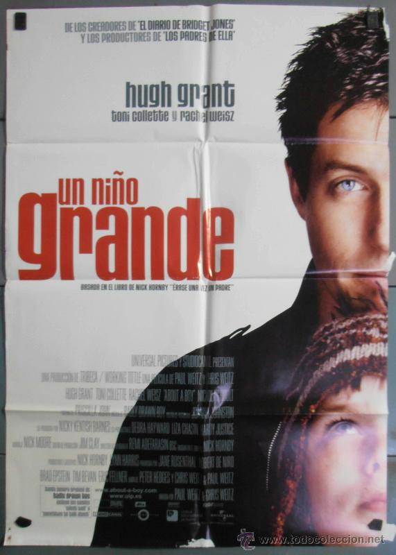 Cine: UN NI&Ntilde;O GRANDE,CARTEL DE CINE ORIGINAL 70x100 cm CON ALGUN DEFECTO A 1&euro;,VER FOTO (6539)