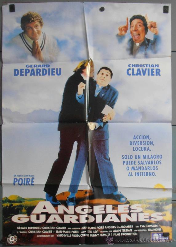 Cine: ANGELES GUARDIANES,CARTEL DE CINE ORIGINAL 70x100 cm CON ALGUN DEFECTO A 1&euro;,VER FOTO (7752)