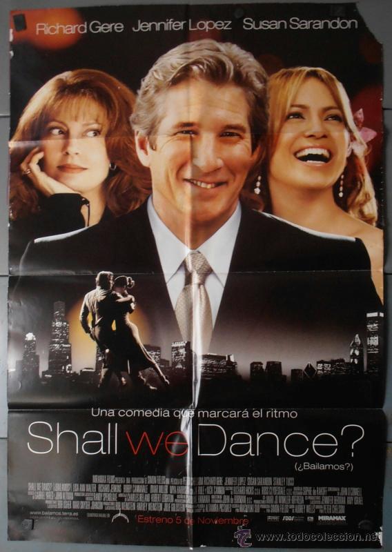 Cine: SHALL WE DANCE?,CARTEL DE CINE ORIGINAL 70x100 cm CON ALGUN DEFECTO A 1&euro;,VER FOTO (8429)