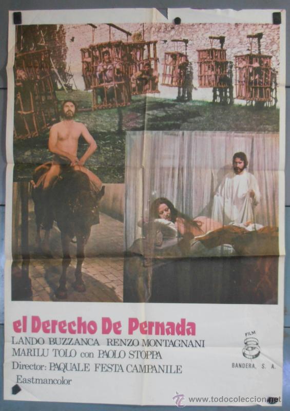 Cinema: EL DERECHO DE PERNADA,CARTEL DE CINE ORIGINAL 70x100 cm CON ALGUN DEFECTO A 1&euro;,VER FOTO (8910)