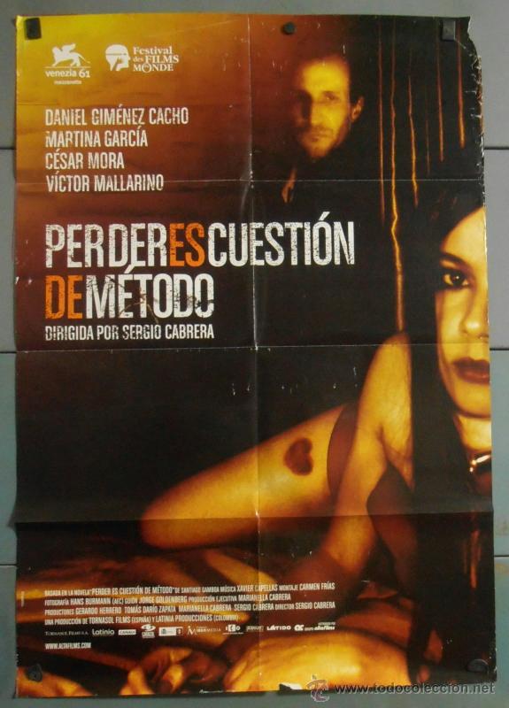 Cinema: PERDER ES CUESTION DE METODO,CARTEL DE CINE ORIGINAL 70x100 cm CON ALGUN DEFECTO A 1&euro;,VER FOTO (9957