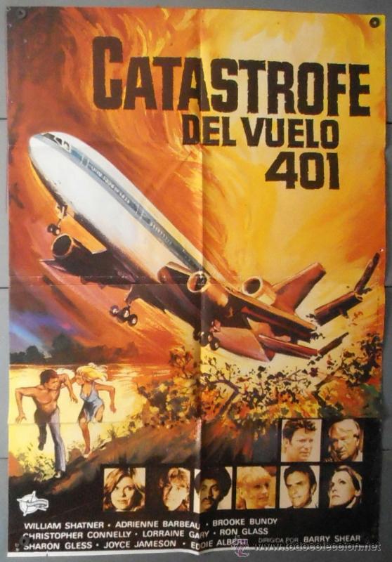 Cinema: (11750)CAT&Aacute;STROFE DEL VUELO 401, CARTEL DE CINE ORIGINAL 70x100 APROX,CONSERVACION:VER FOTO