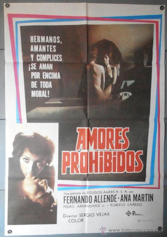 Cinema: (11810)AMORES PROHIBIDOS, CARTEL DE CINE ORIGINAL 70x100 APROX,CONSERVACION:VER FOTO
