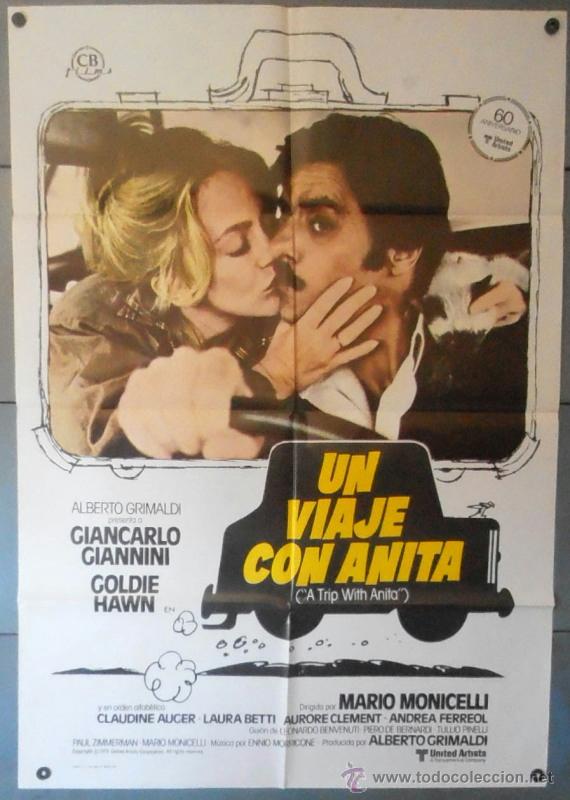 Cinema: (11838)UN VIAJE CON ANITA, CARTEL DE CINE ORIGINAL 70x100 APROX,CONSERVACION:VER FOTO