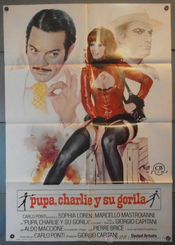 Cinema: (12117)PUPA, CHARLIE Y SU GORILA, CARTEL DE CINE ORIGINAL 70x100 APROX,CONSERVACION:VER FOTO