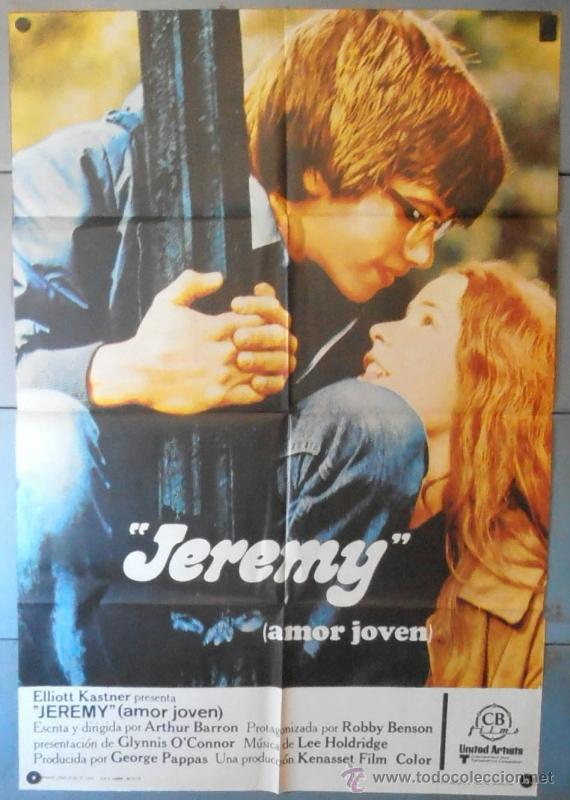 Cinema: (12442)&ldquo;JEREMY&rdquo;, AMOR JOVEN, CARTEL DE CINE ORIGINAL 70x100 APROX,CONSERVACION:VER FOTO