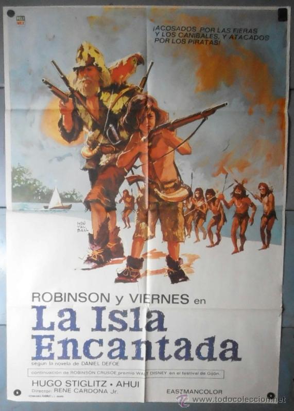Cinema: (12534)LA ISLA ENCANTADA, CARTEL DE CINE ORIGINAL 70x100 APROX,CONSERVACION:VER FOTO