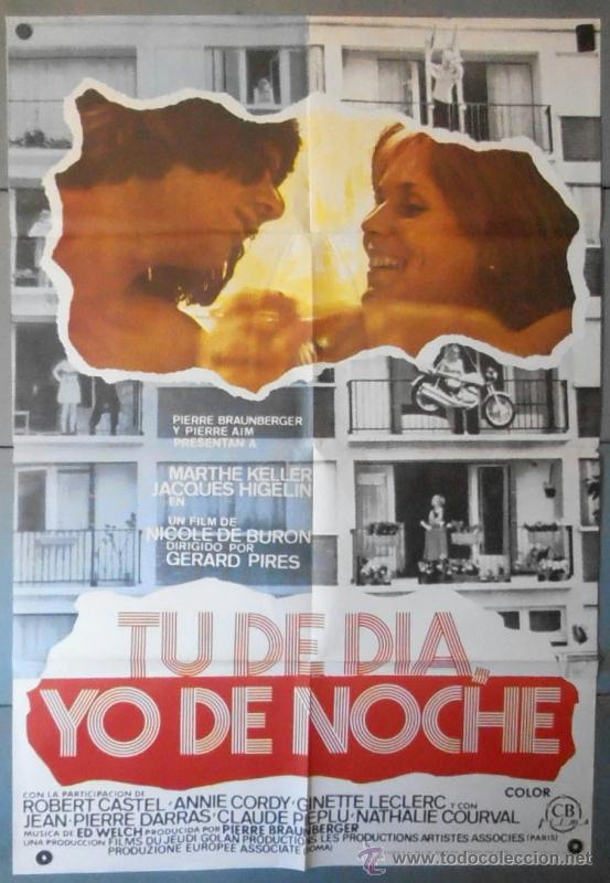 Cinema: (12569)T&Uacute; DE D&Iacute;A, YO DE NOCHE, CARTEL DE CINE ORIGINAL 70x100 APROX,CONSERVACION:VER FOTO