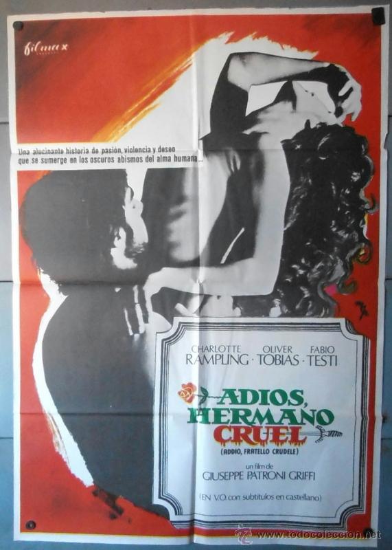 Cinema: (12700)ADI&Oacute;S, HERMANO CRUEL, CARTEL DE CINE ORIGINAL 70x100 APROX,CONSERVACION:VER FOTO