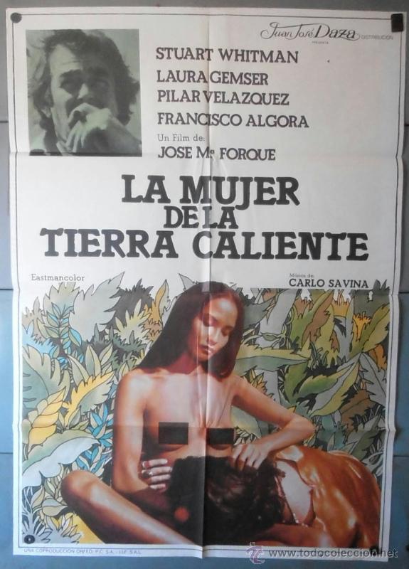 Cine: (12756)LA MUJER DE LA TIERRA CALIENTE, CARTEL DE CINE ORIGINAL 70x100 APROX,CONSERVACION:VER FOTO