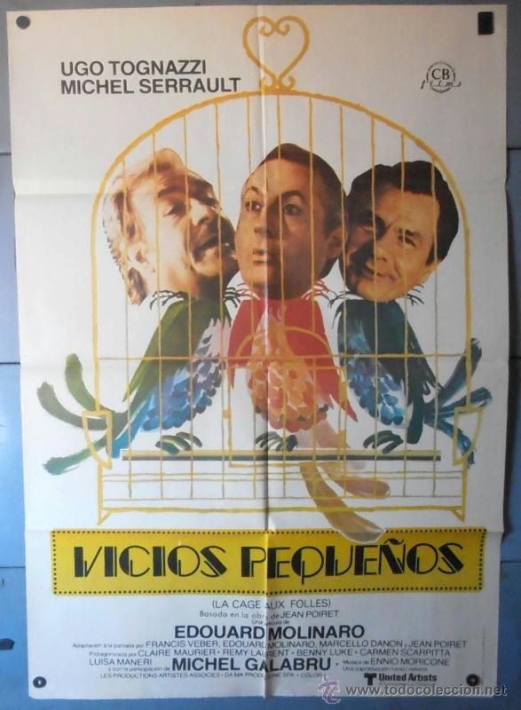 Cinema: (12799)VICIOS PEQUE&Ntilde;OS, CARTEL DE CINE ORIGINAL 70x100 APROX,CONSERVACION:VER FOTO