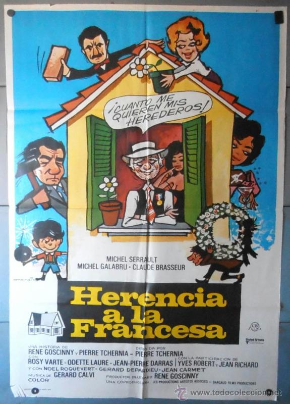 Cinema: (12834)HERENCIA A LA FRANCESA, CARTEL DE CINE ORIGINAL 70x100 APROX,CONSERVACION:VER FOTO